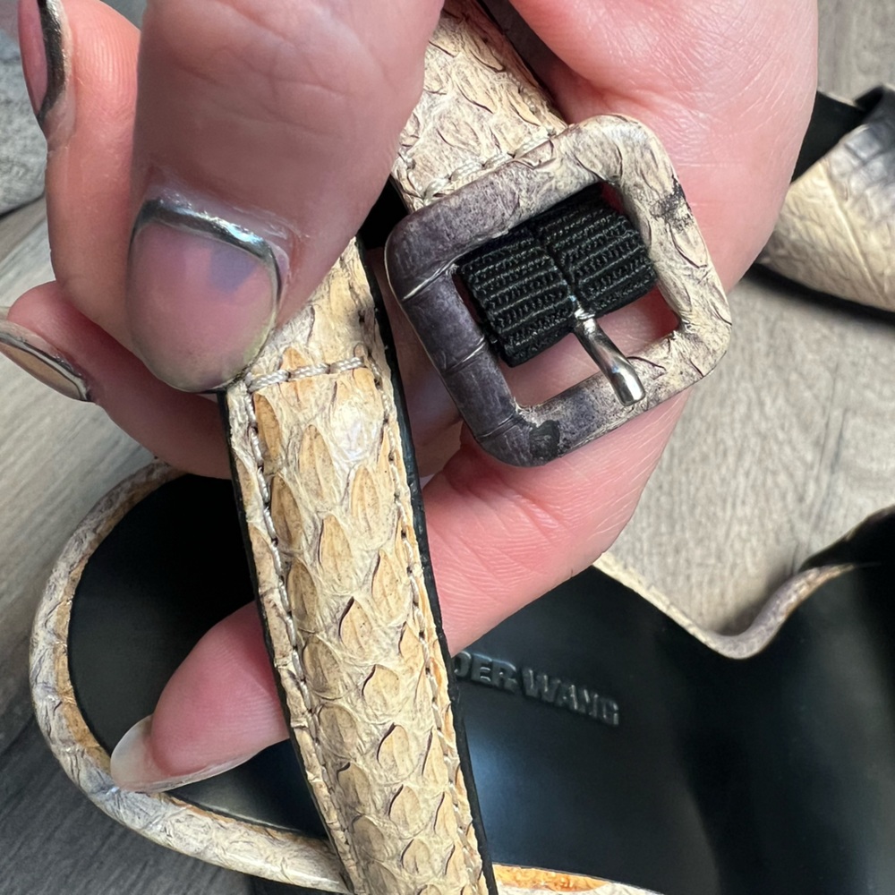 Alexander Wang Python Leather Ankle Strap Pumps - image 2